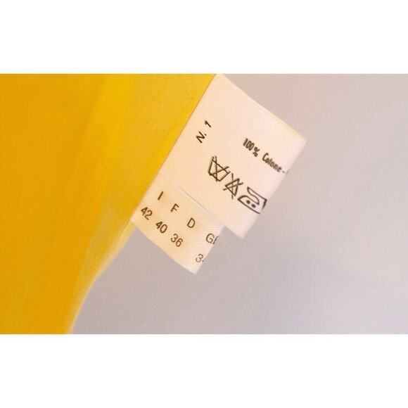 Vintage Gianni Versace Canary Yellow 100% Cotton Skirt & Jacket Ensemble - Picture 12 of 12